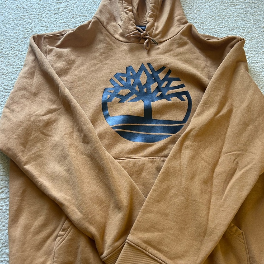 Timberland Men's Brown Hoodie with Logo